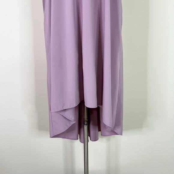 Athleta | Persidio Mauve Flowy Asymmetric High Low Racerback Pocket Midi Dress M - Picture 4 of 11